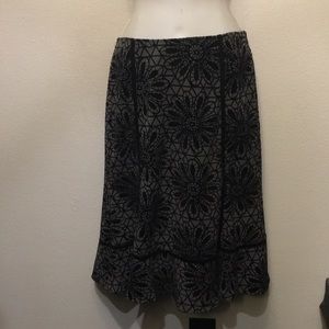 Black Velvet Cut Out Skirt
